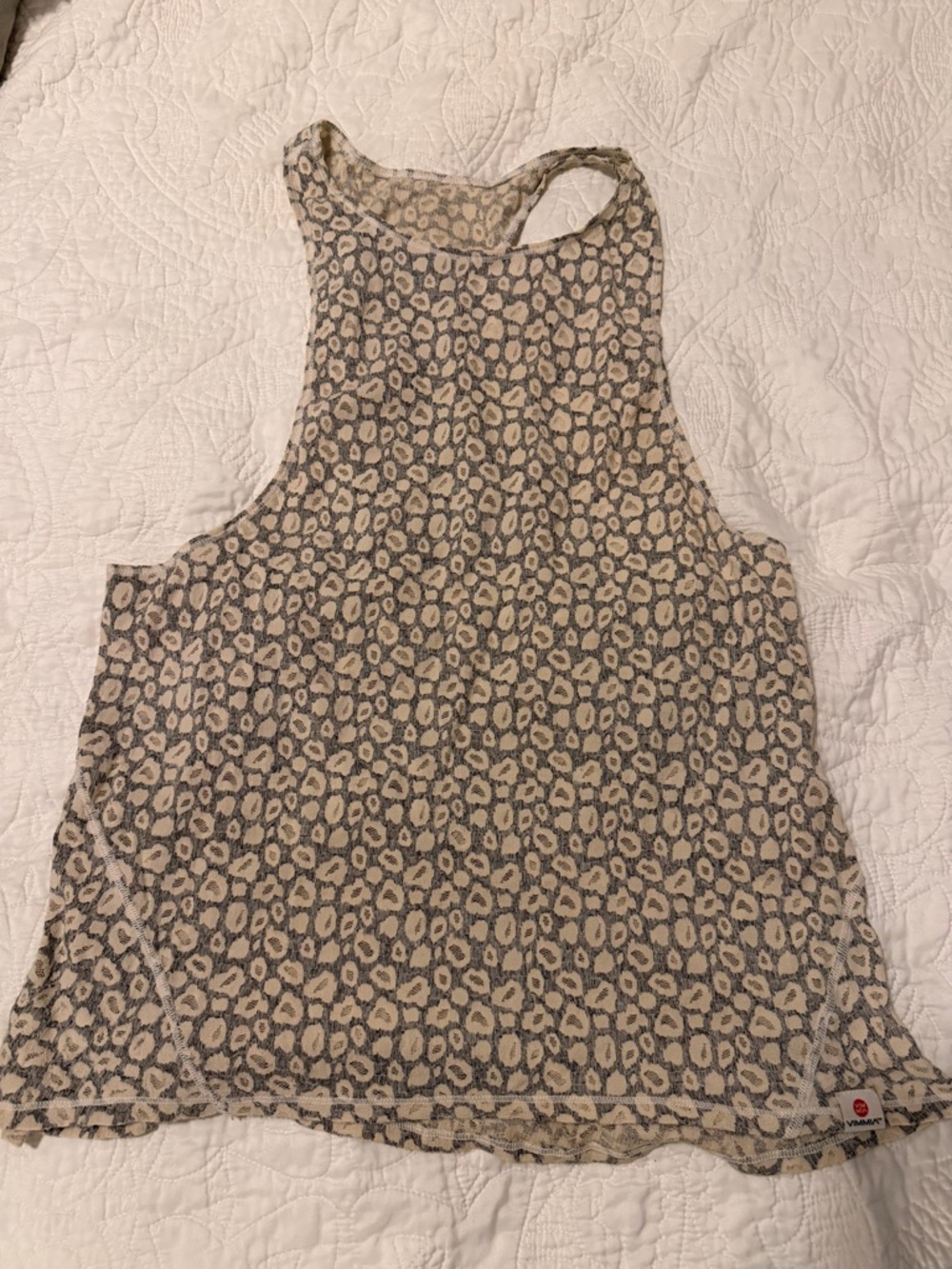 Vimmia leopard Pattern Tank Top in Beige and Gray